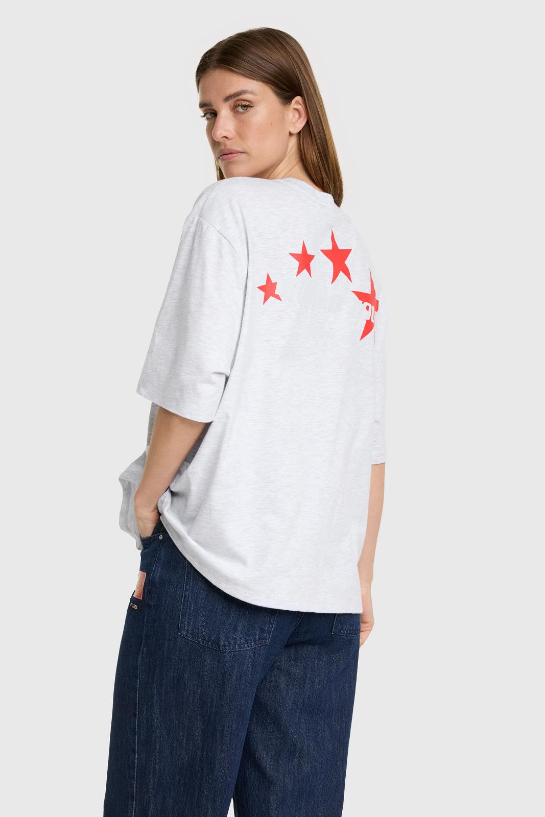 T-SHIRT SS-ON-UNI+PRINT-GREY