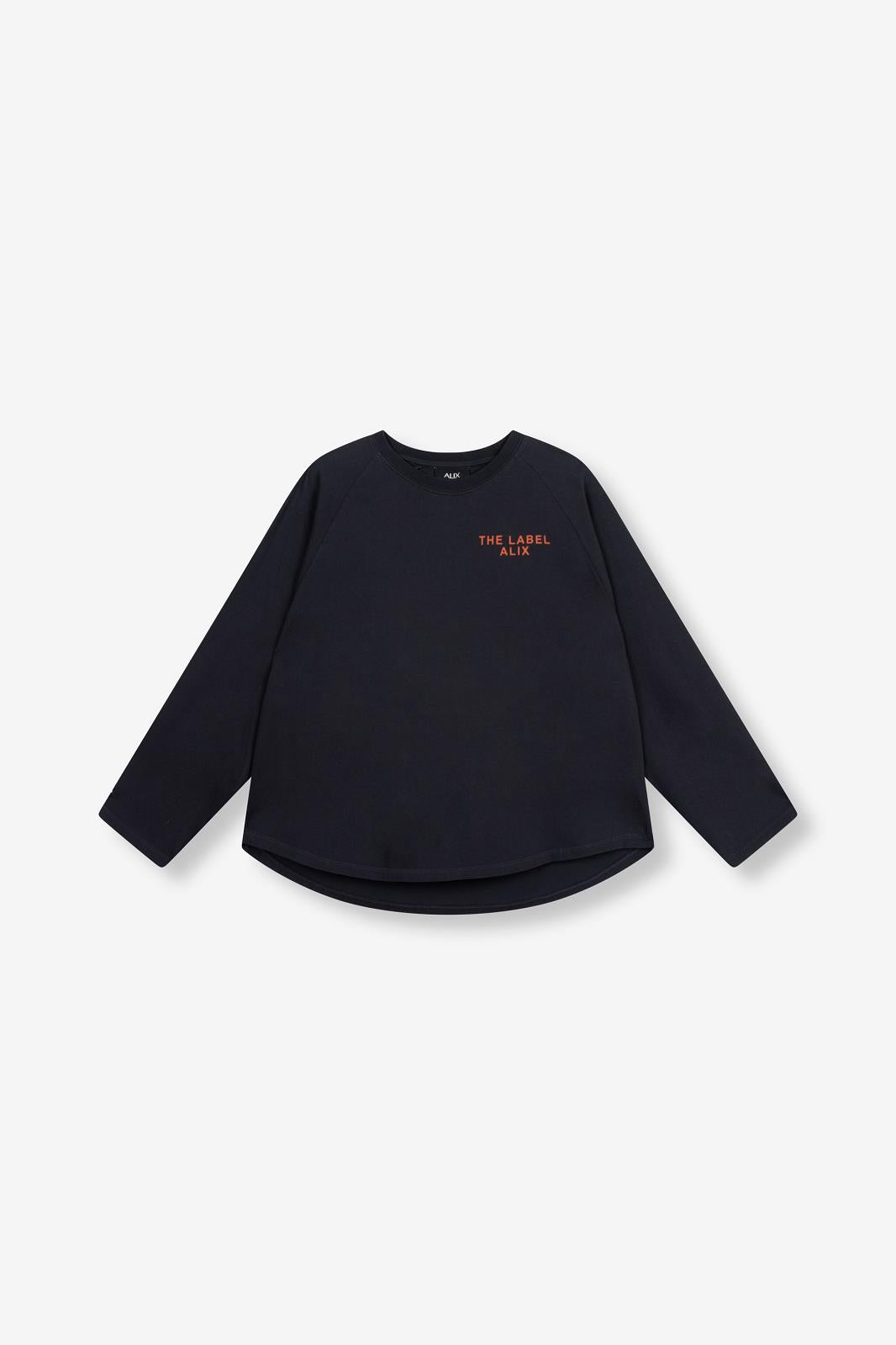 T-SHIRT 3/4S-ON-UNI+PRINT-ANTRACITE