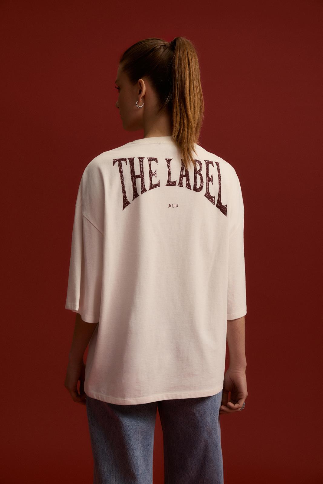 T-SHIRT SS-ON-UNI+PRINT-OFF-WHITE
