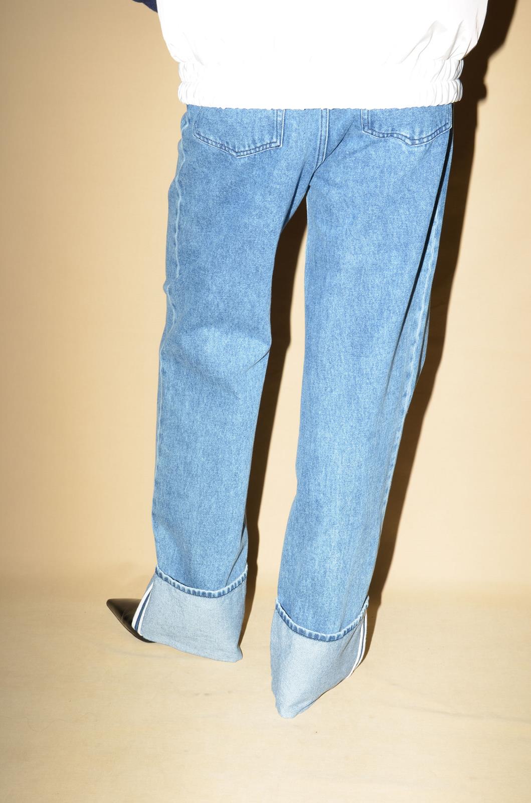 BROEK DENIM UNI BLAUW