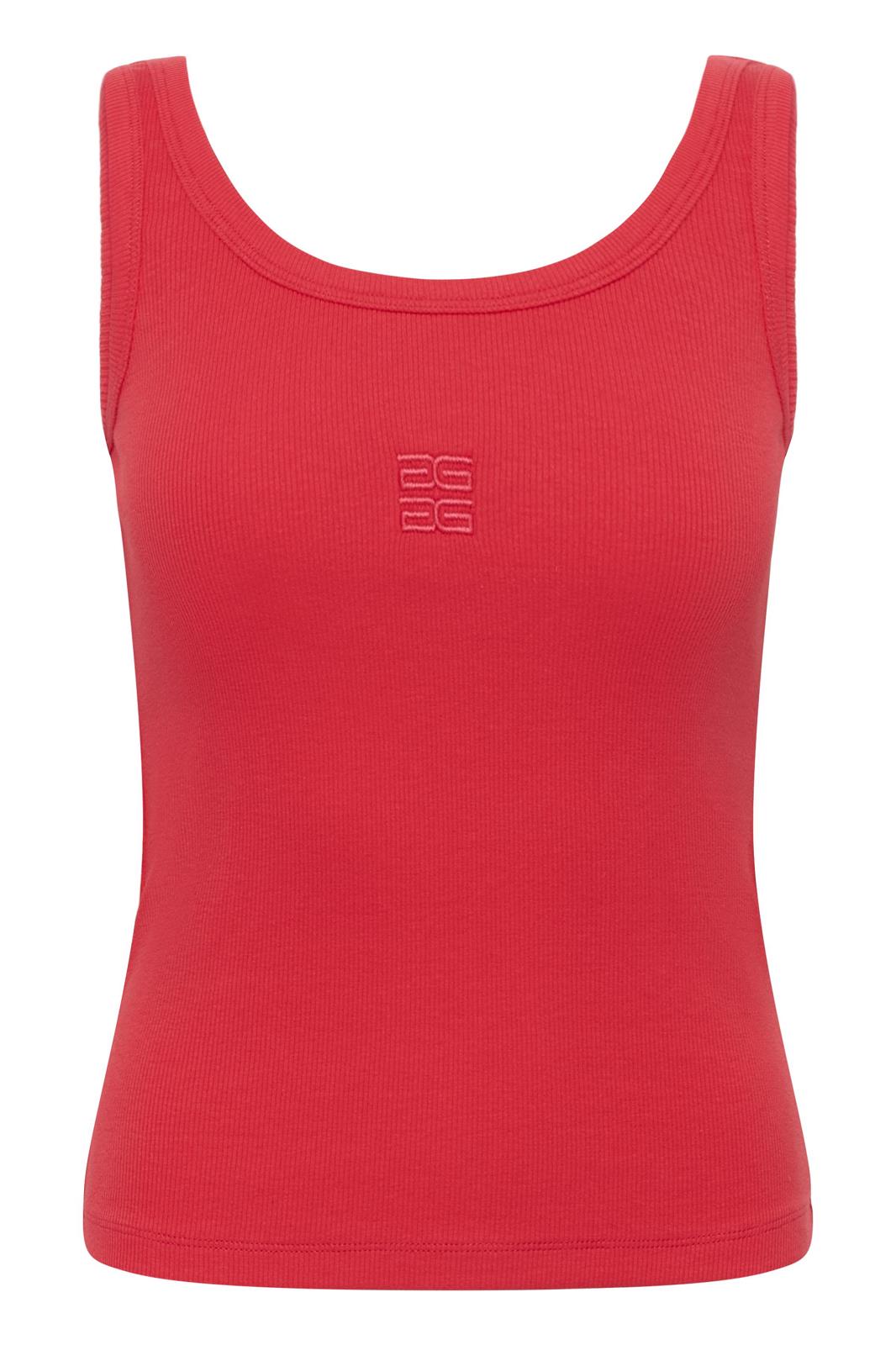 Jersey Sleeveless Knitted Red
