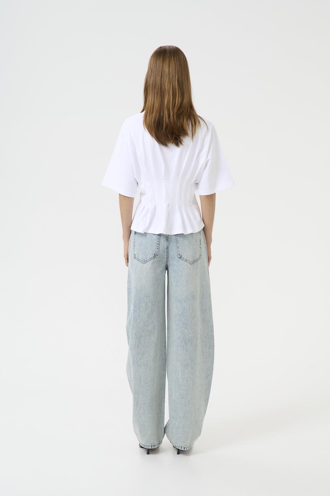 T-shirt s/s Knitted White