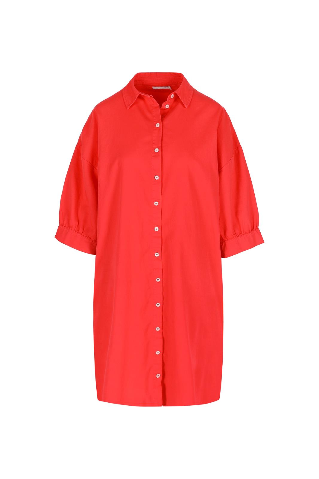 UNI SHIRT DRESS  tomato