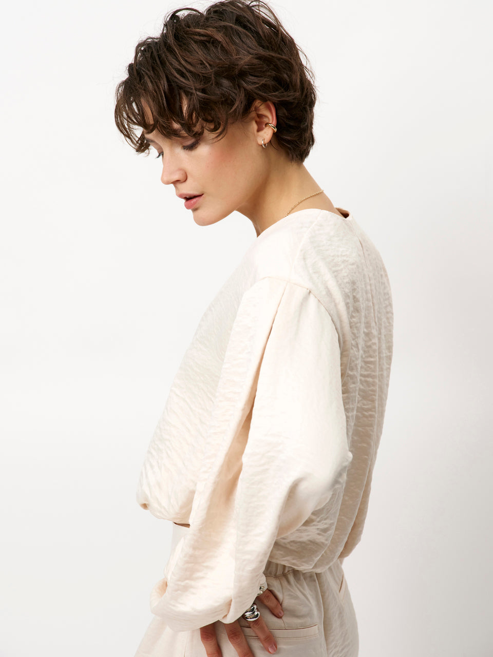 BLOUSE JACKET-*-UNI-BEIGE