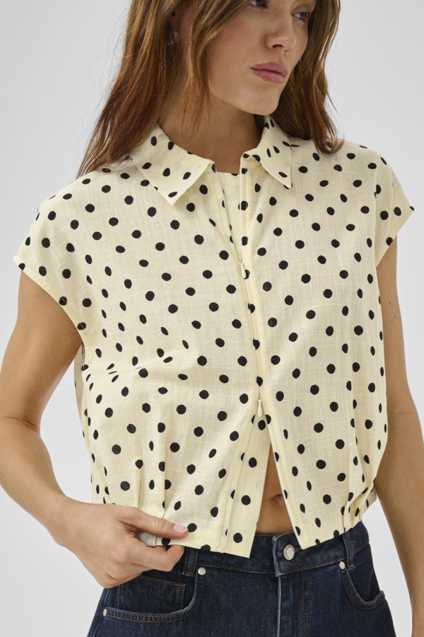 Blouse sleeveles Yellow
