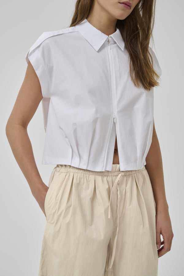 Blouse sleeveles White