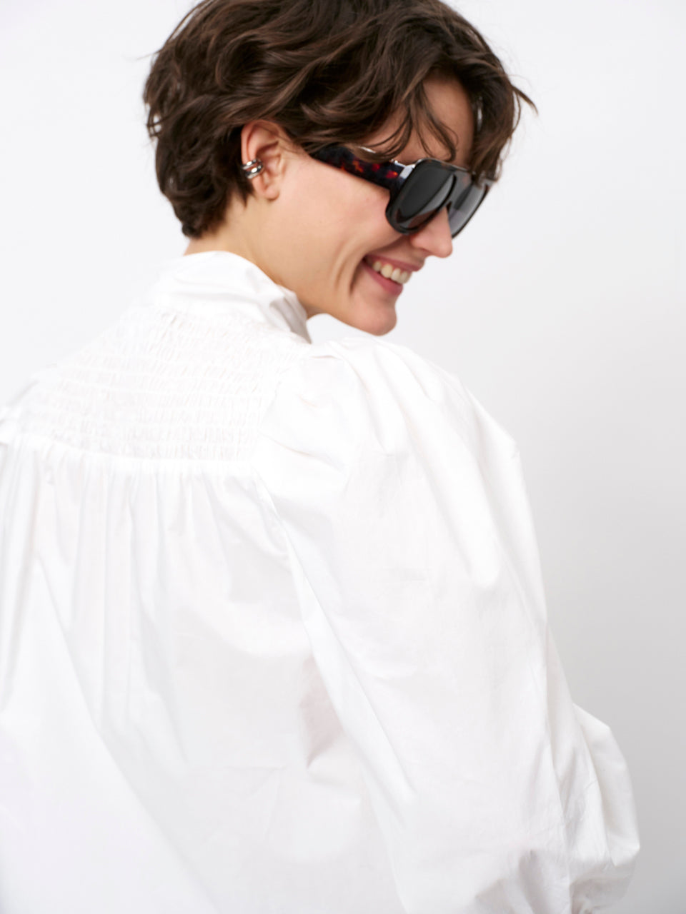 BLOUSE LS-*-UNI-WHITE