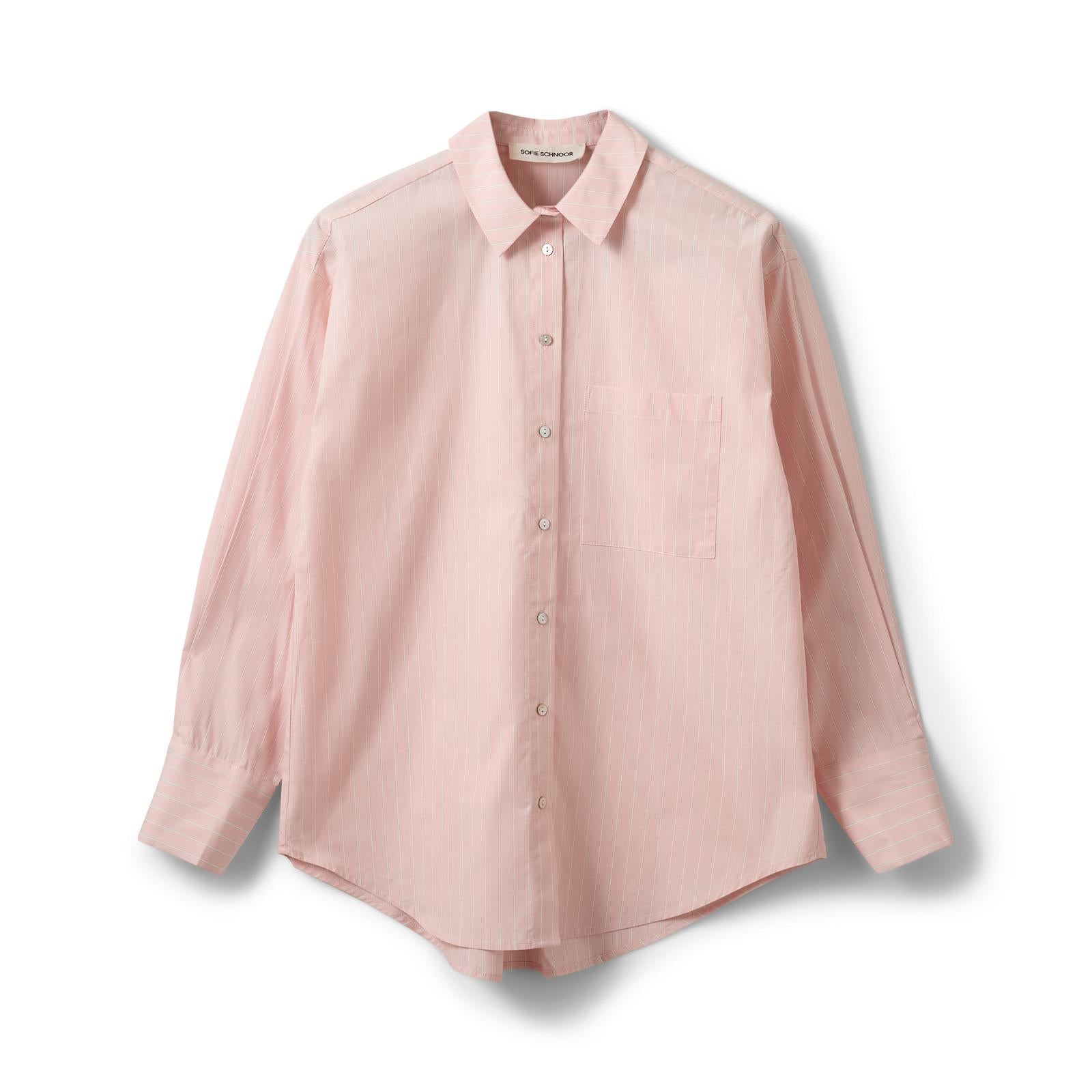 Blouse lm roze streep