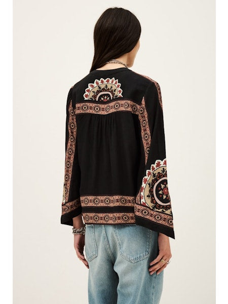 BLOUSE LM UNI + PRINT