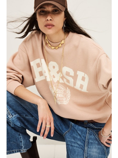 SWEATER LM UNI NUDE + PRINT