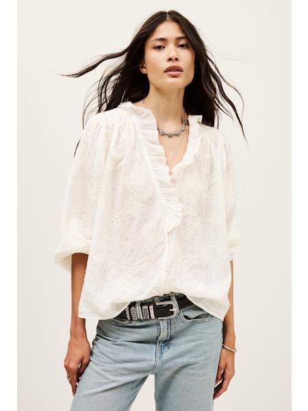 BLOUSE UNI ECRU