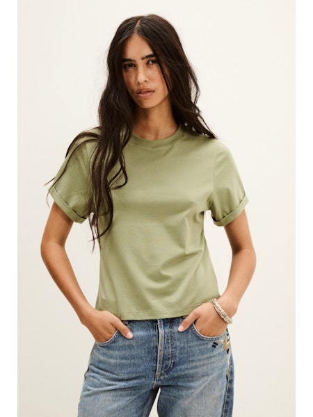 T-SHIRT KM UNI GROEN