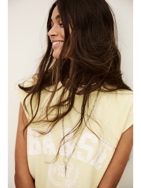SWEATER ZM PRINT GEEL
