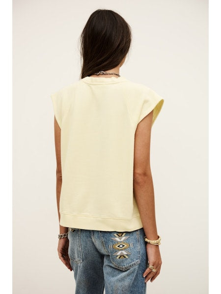 SWEATER ZM PRINT GEEL