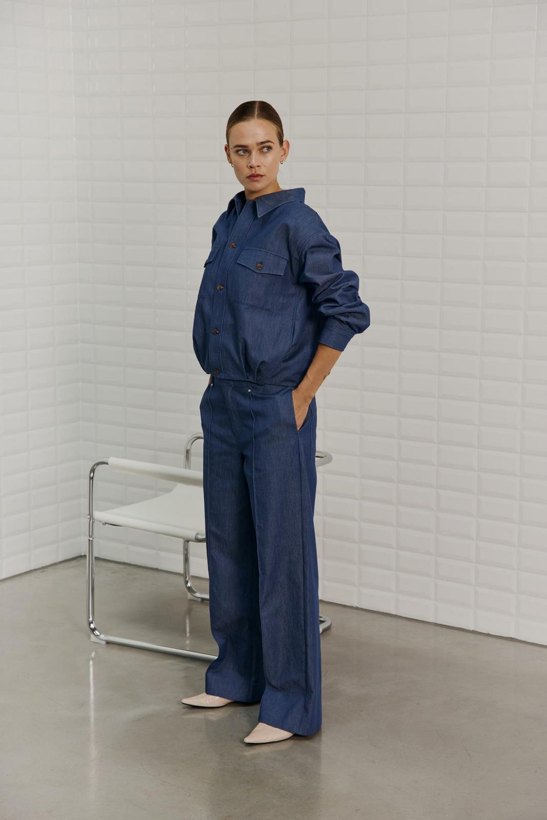 BLOUSE/VEST UNI INDIGO