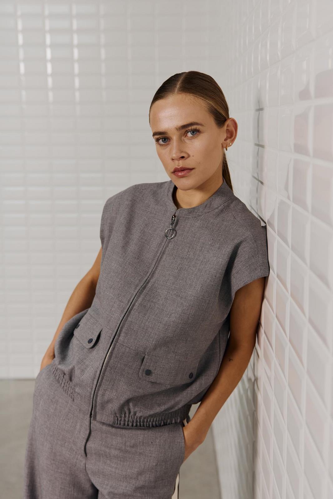 WAISTCOAT UNI GRIJS