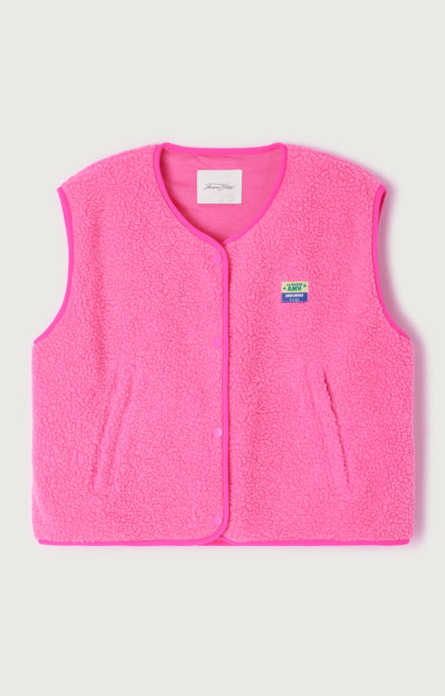 WAISTCOAT TEDDY FLUO ROZE