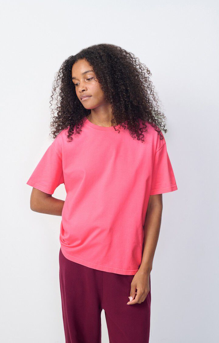 T-SHIRT KM RH UNI FLUO ROZE