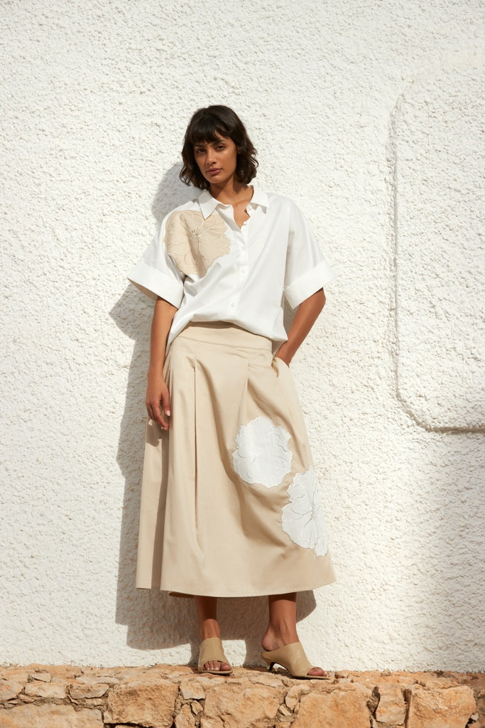 BLOES KM UNI WIT + BLOEM