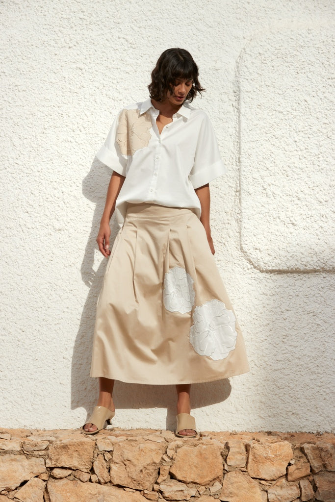 BLOES KM UNI WIT + BLOEM