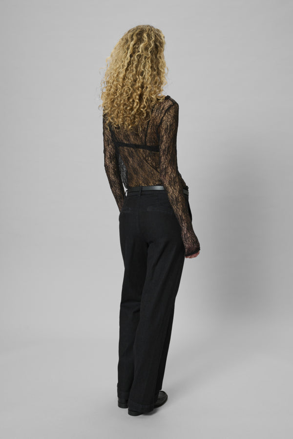 T-SHIRT LS-BN-EMBROIDERED-BLACK