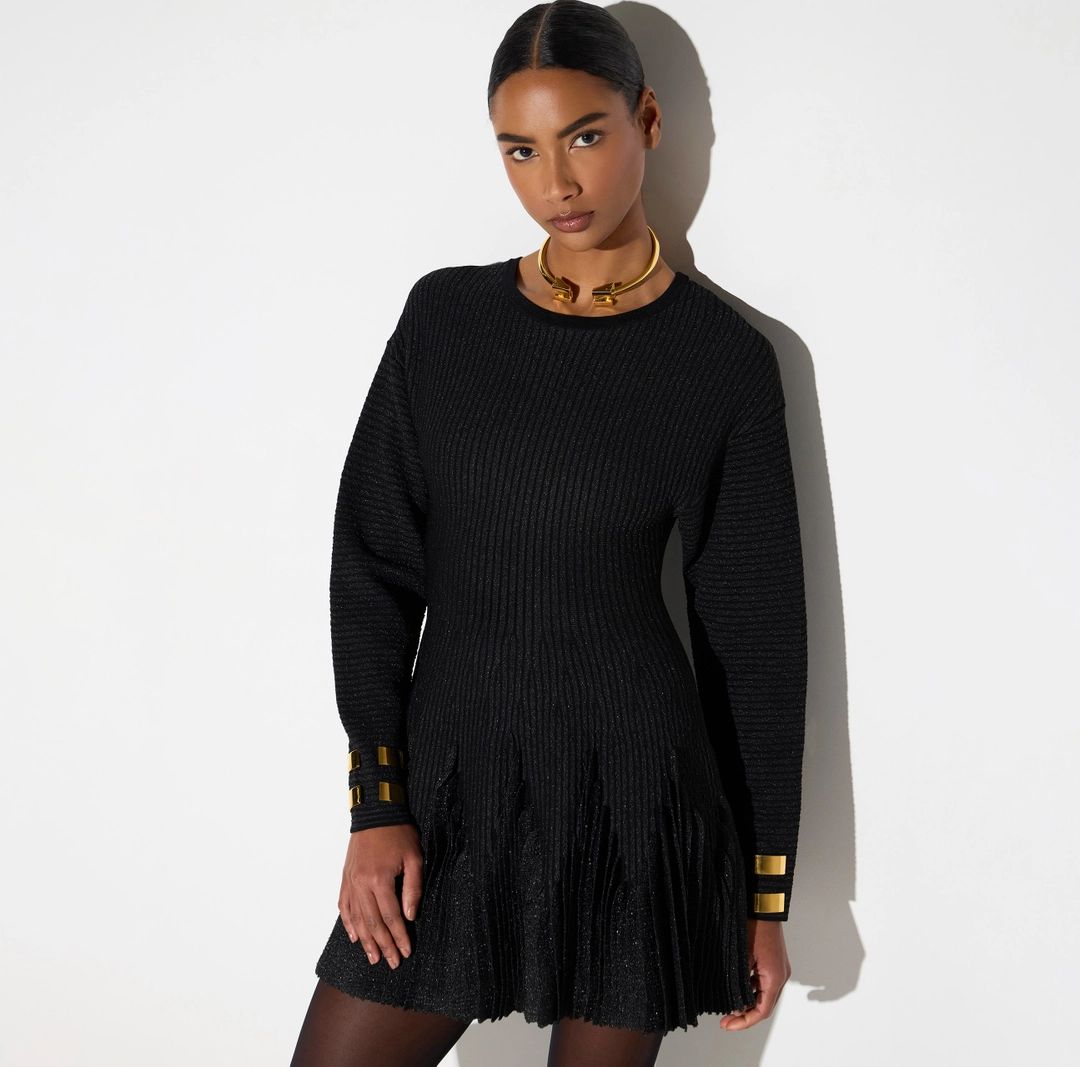 JURK LM TRICOT ZWART