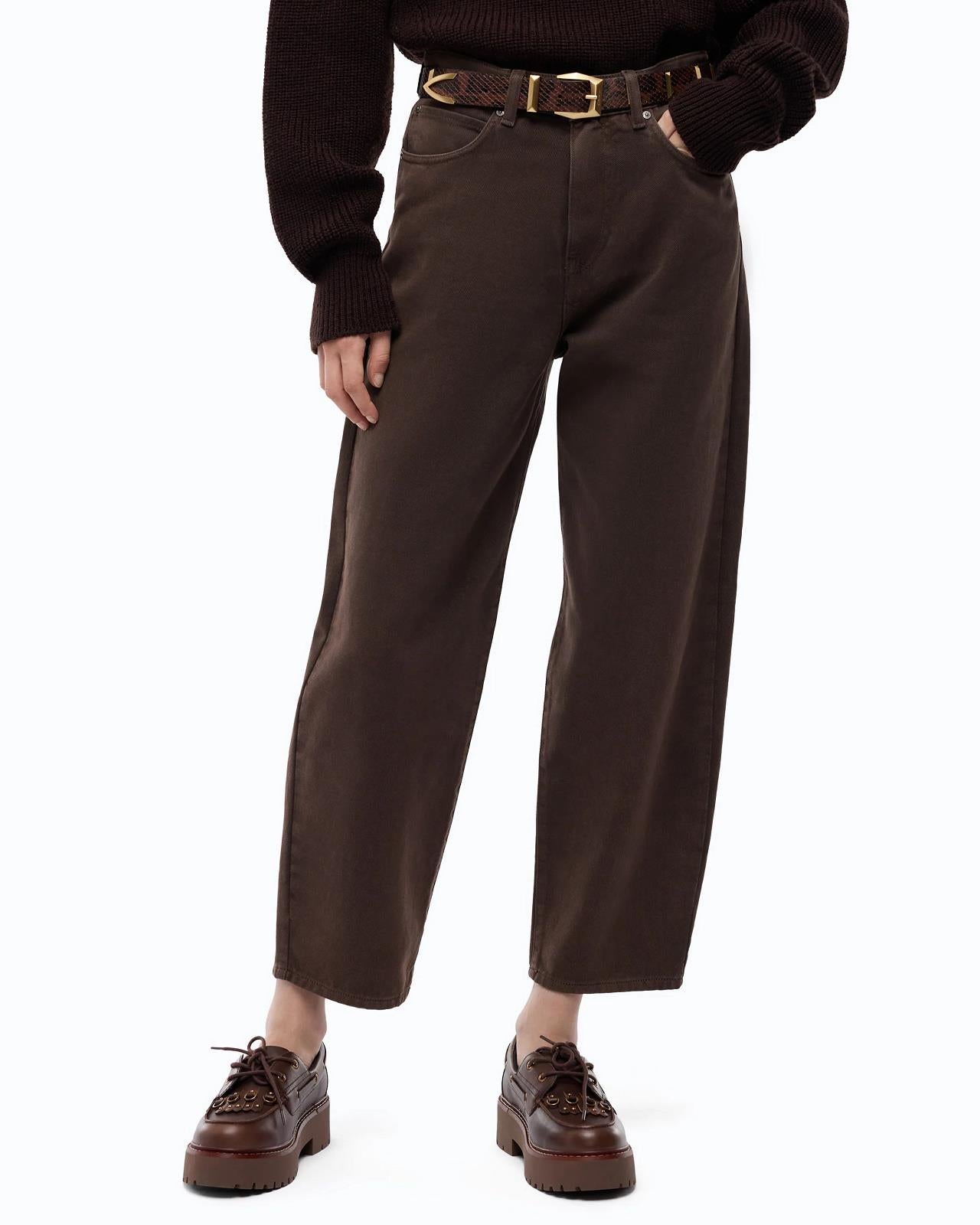 BROEK DENIM BRUIN