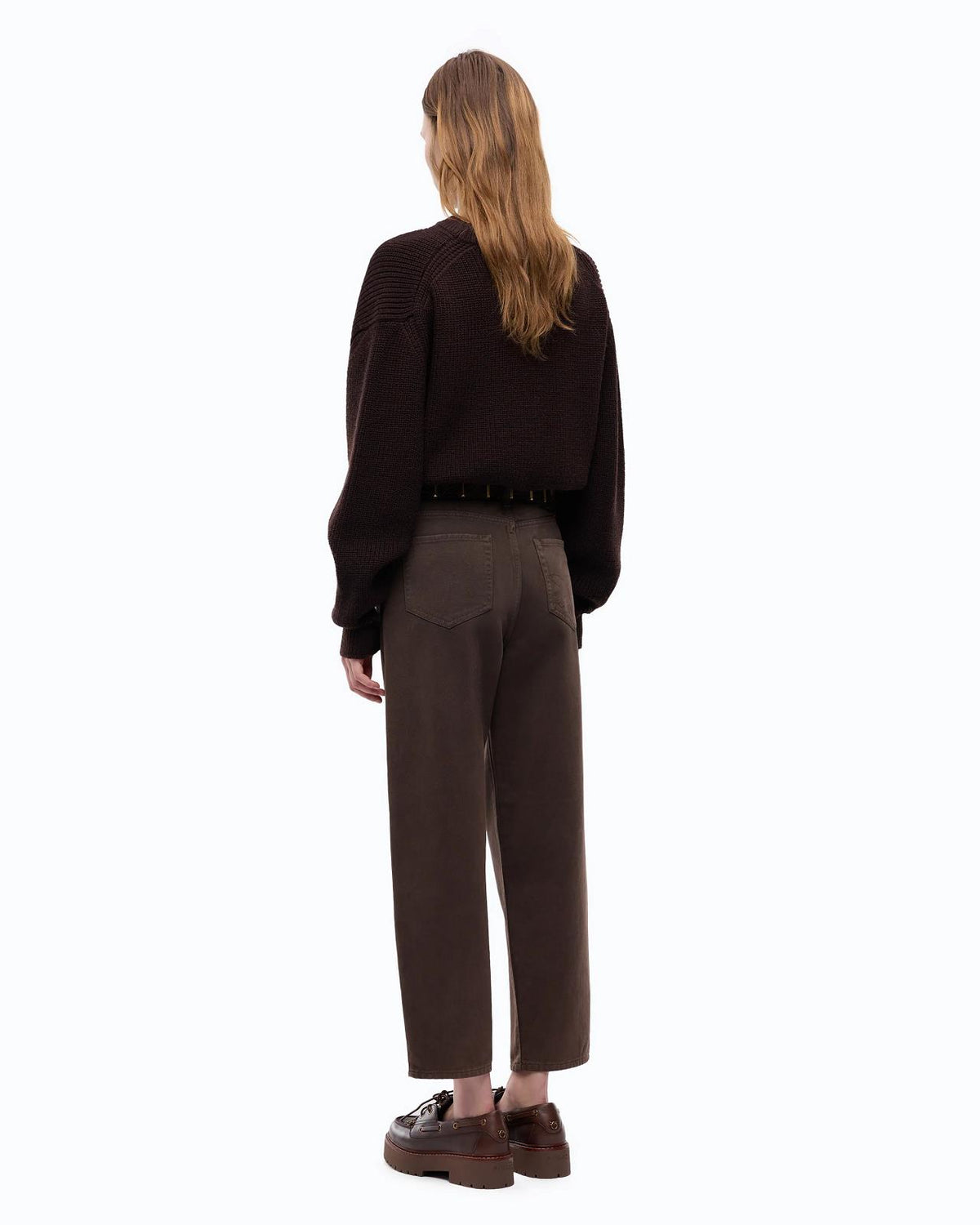 BROEK DENIM BRUIN