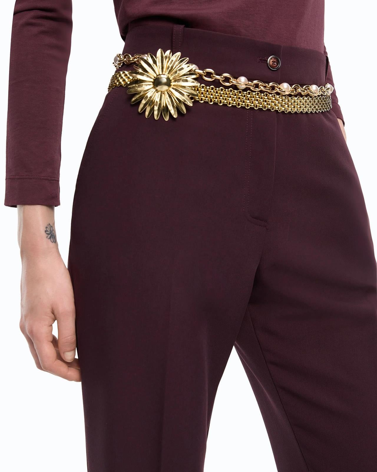 BROEK UNI AUBERGINE