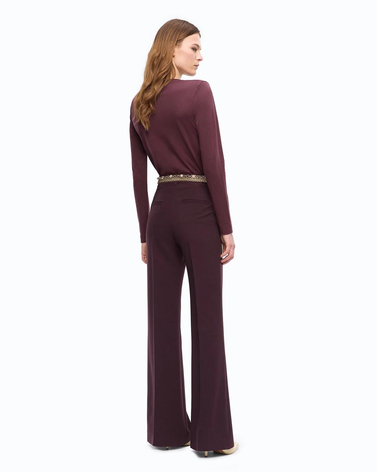 BROEK UNI AUBERGINE