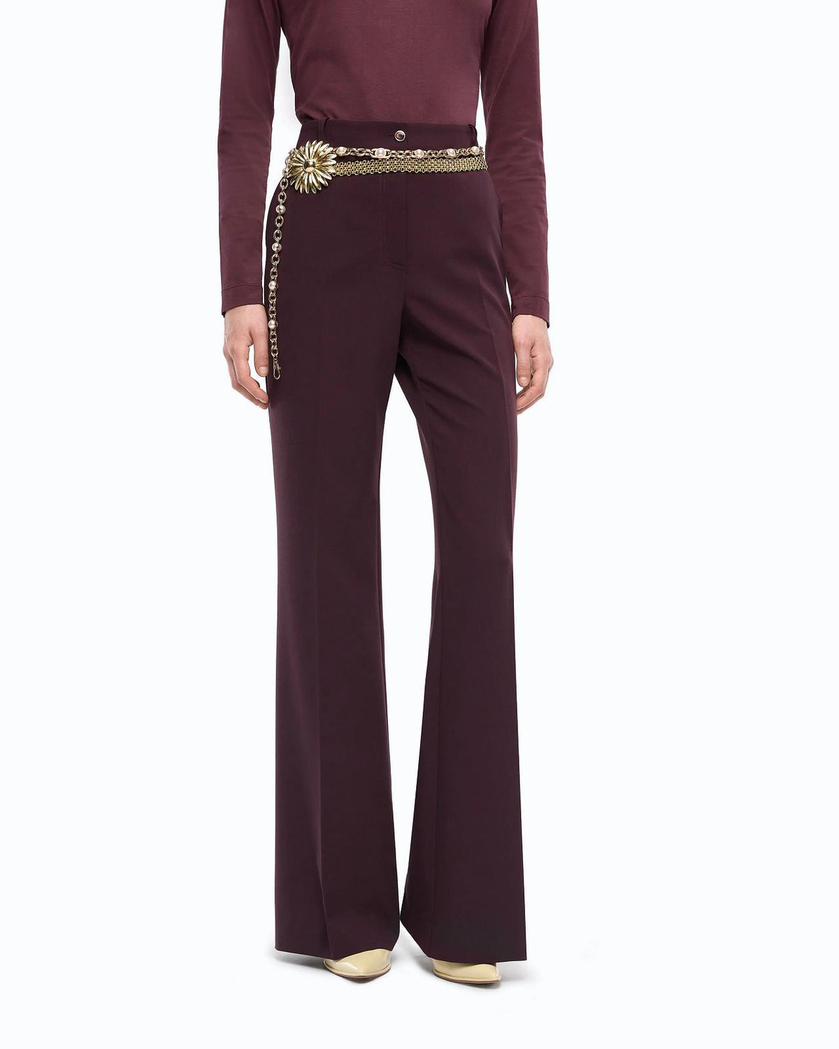BROEK UNI AUBERGINE