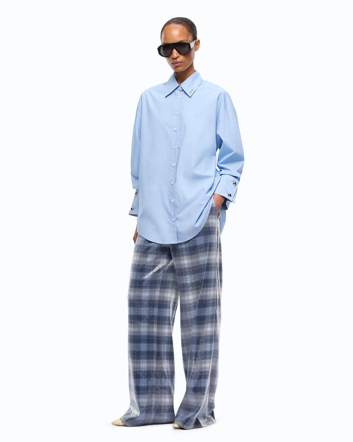 HEMD OVERSIZE UNI L BLAUW