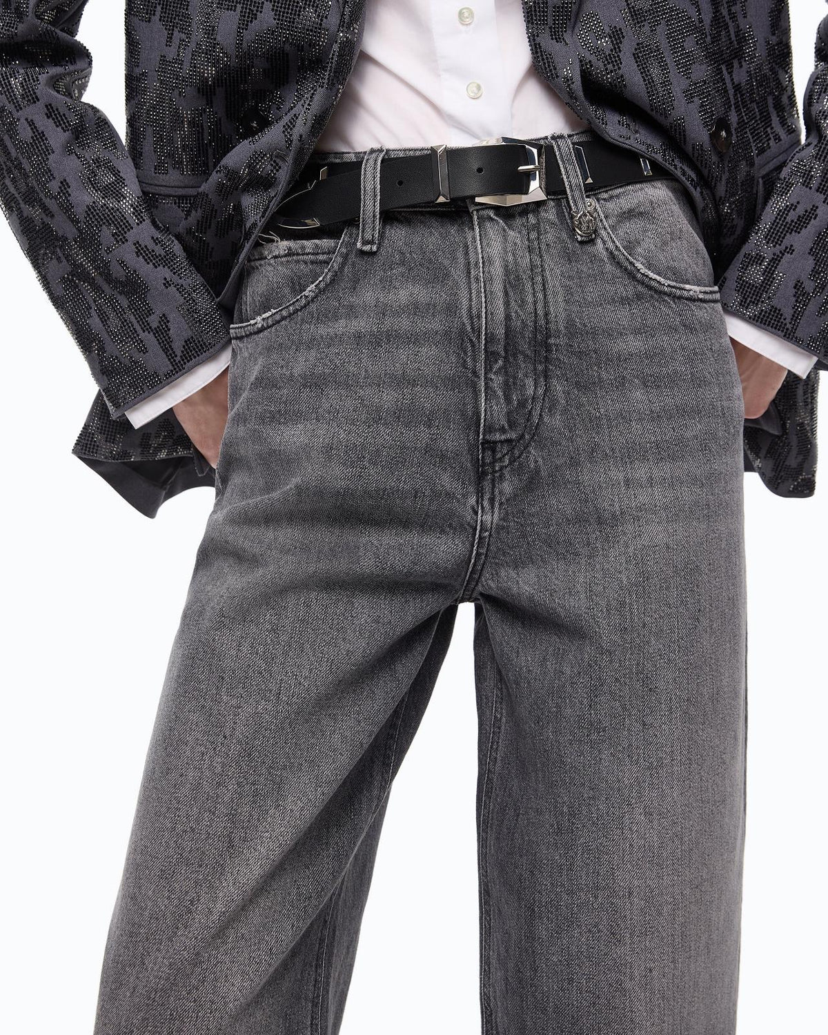 BROEK 7/8 DENIM GRIJS
