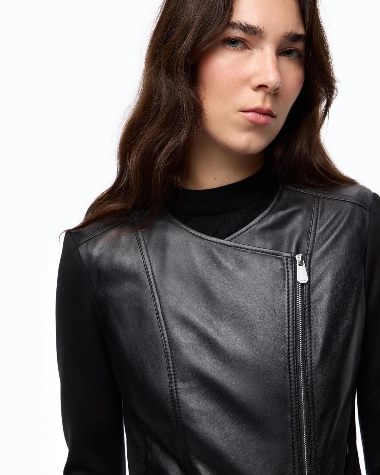 VEST LEDER+PUNTO ZWART