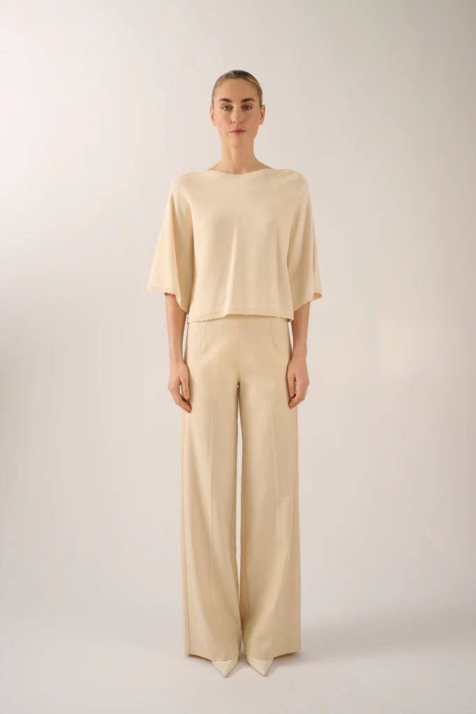 PULL 3/4M RH UNI BEIGE
