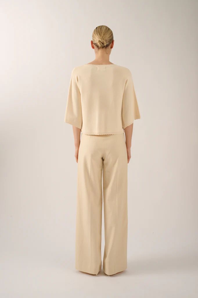 PULL 3/4M RH UNI BEIGE