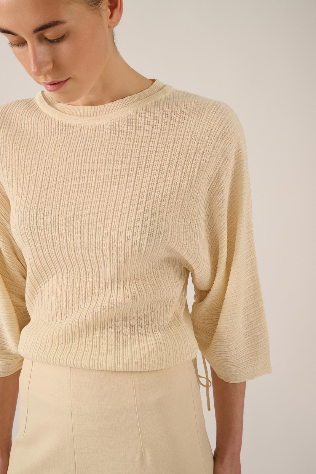 PULL 3/4M RH UNI BEIGE