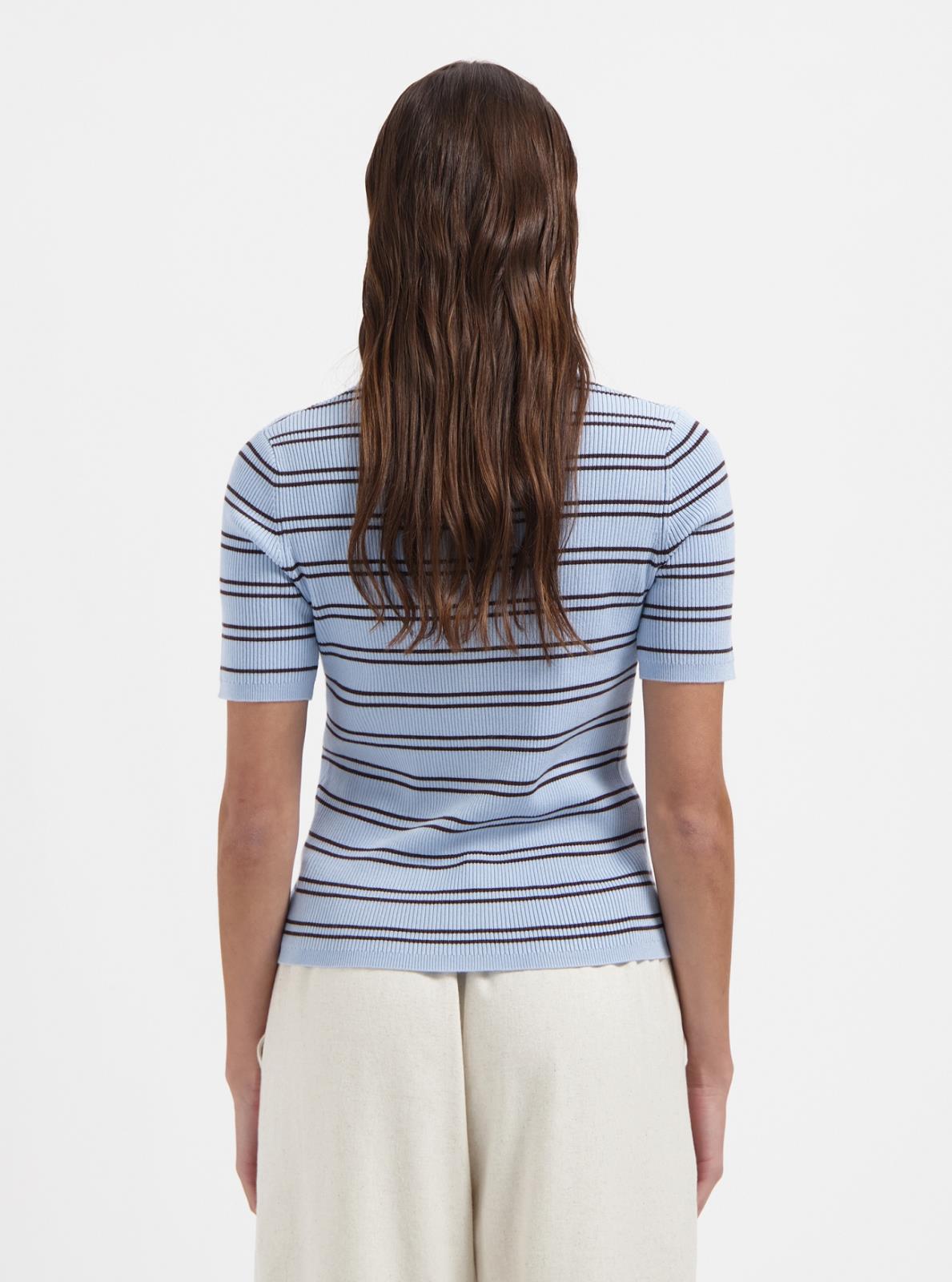 PULL POLO KM STREEP BLAUW