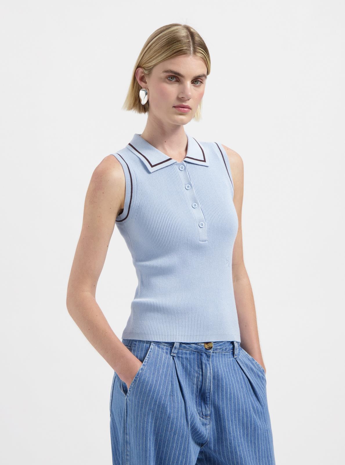 PULL ZM POLO L BLAUW