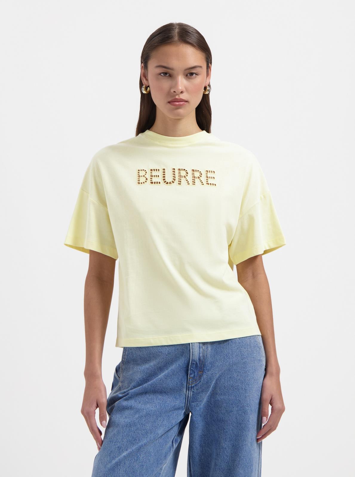 T-SHIRT KM UNI L GEEL
