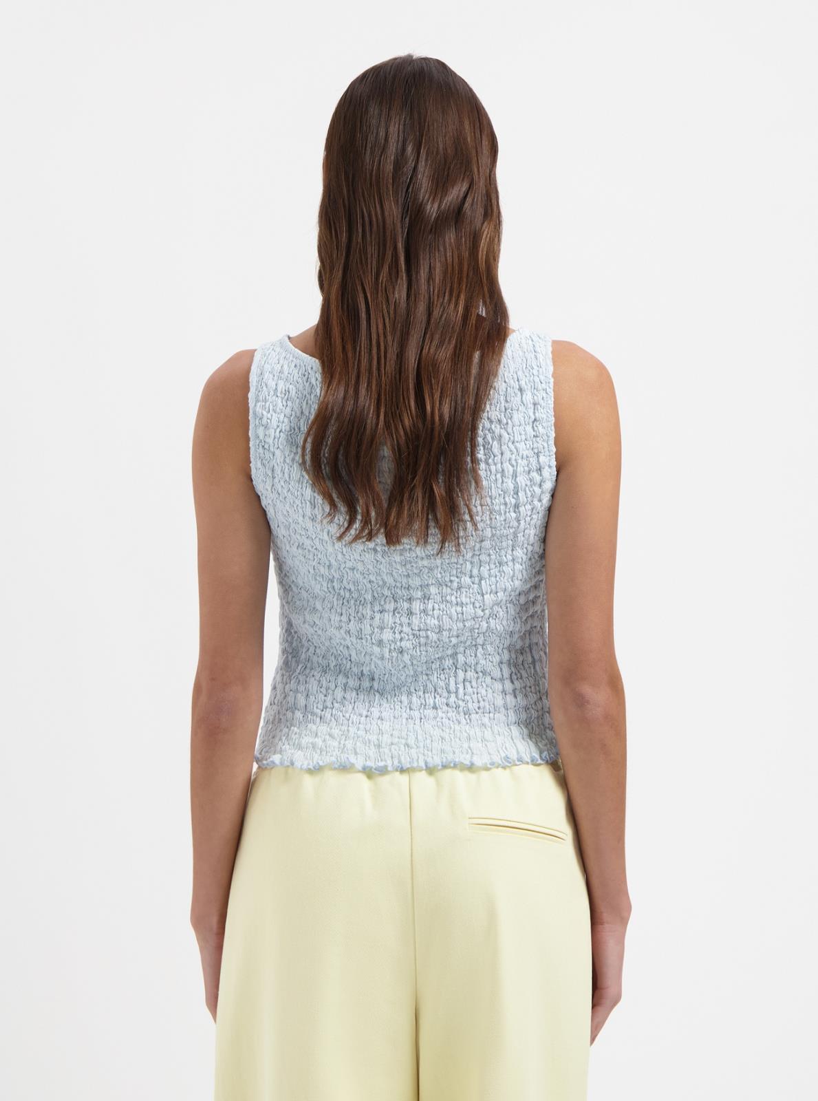 TOP SMOCK L BLAUW