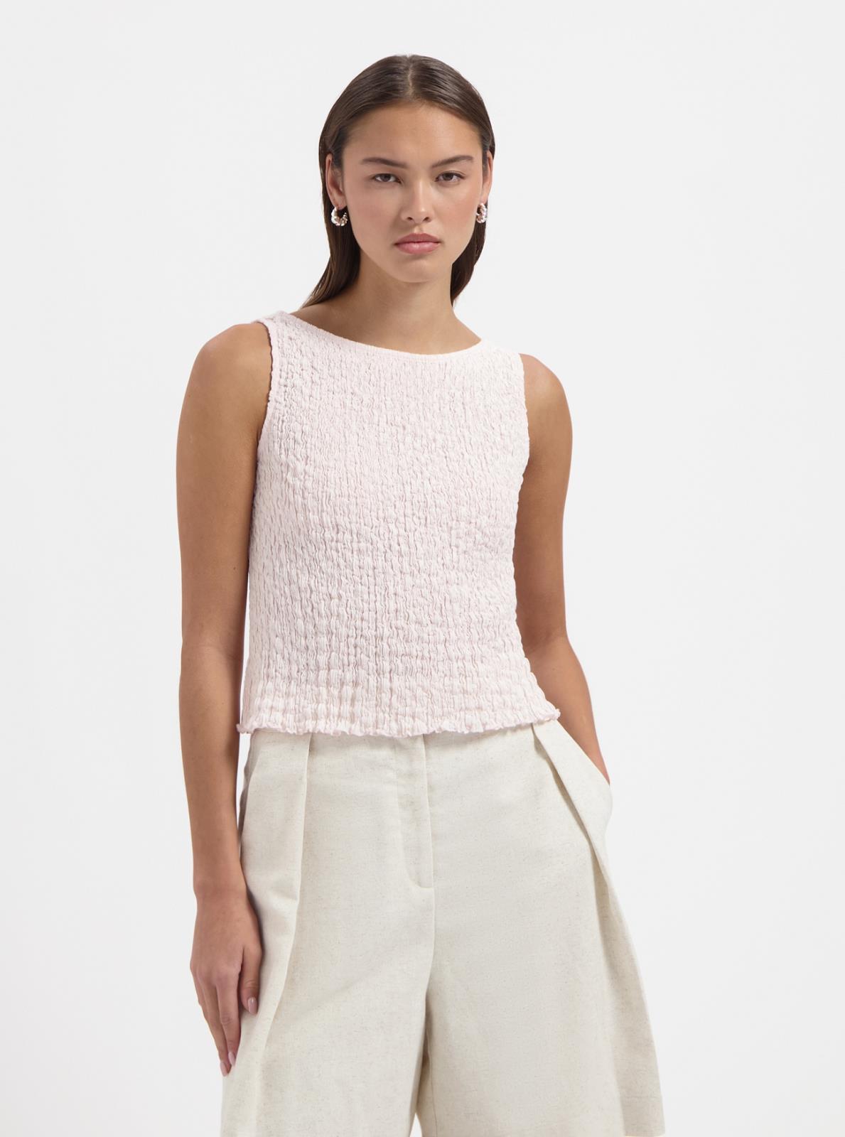 T-SHIRT TOP SMOCK ROZE