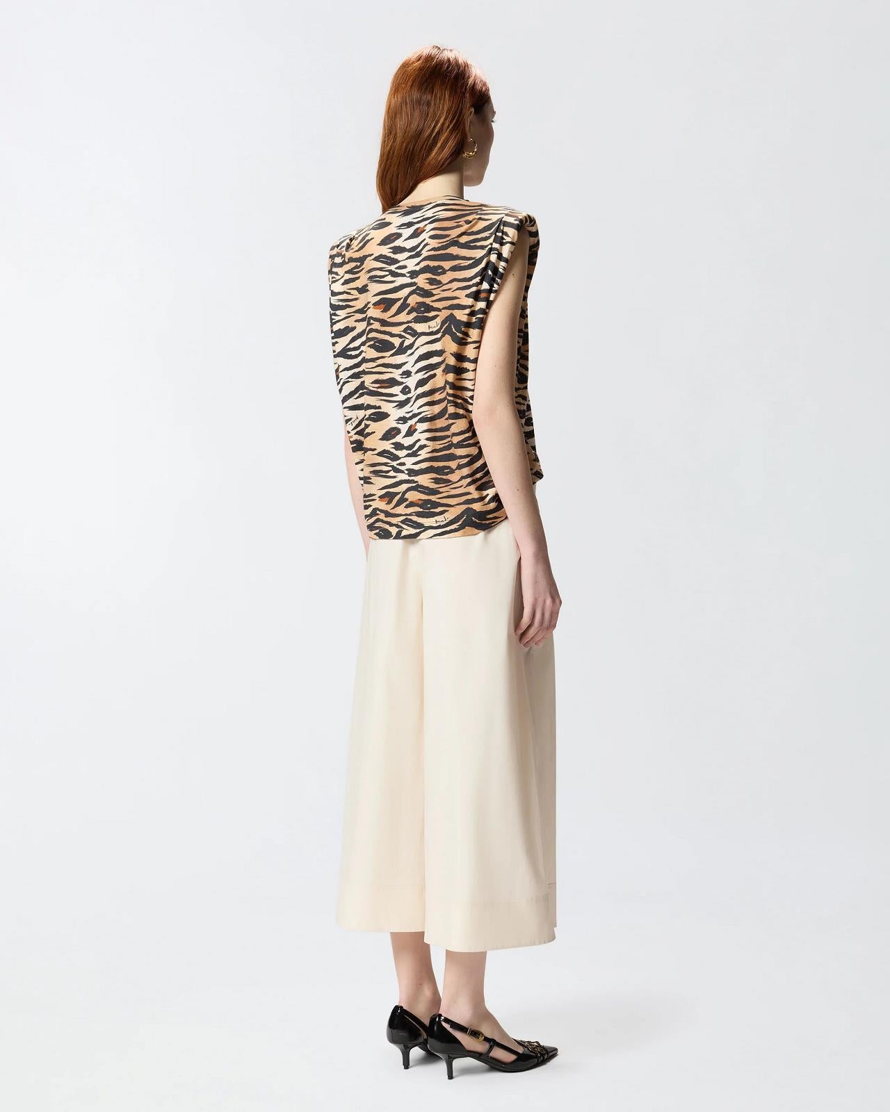 T-SHIRT KM PRINT BEIGE