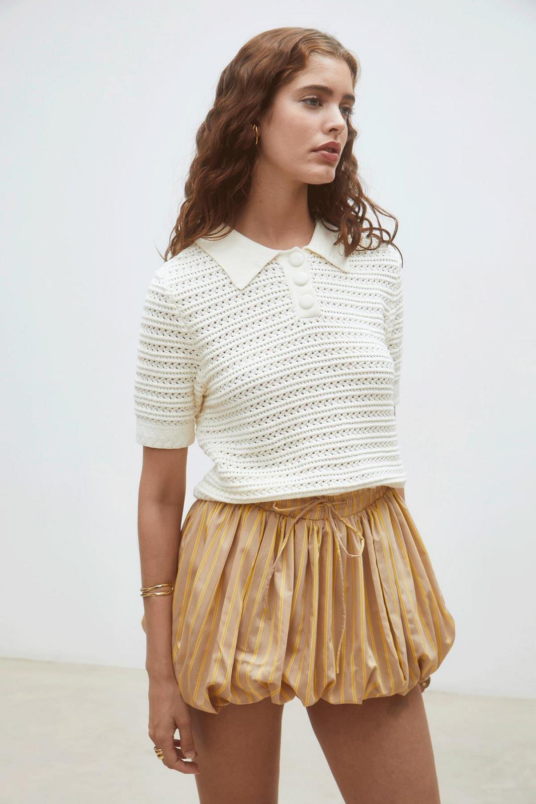 PULL KM CROCHET ECRU