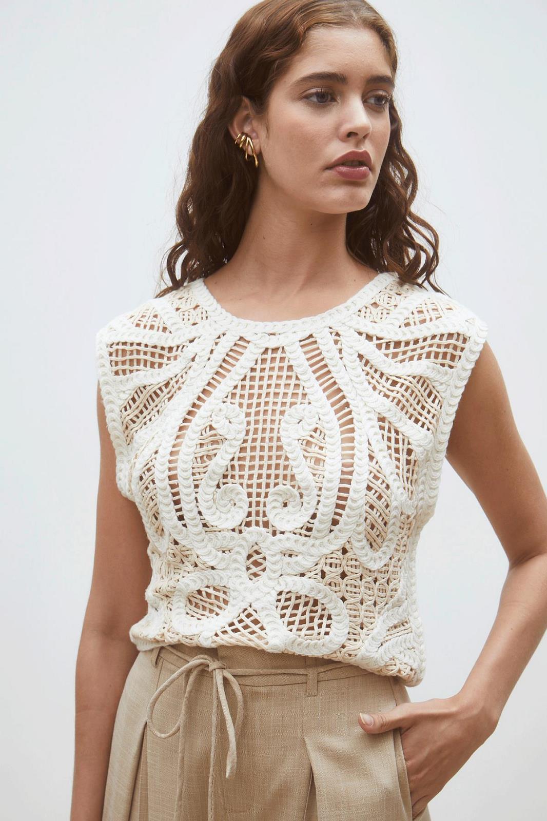 TOP CROCHET ECRU