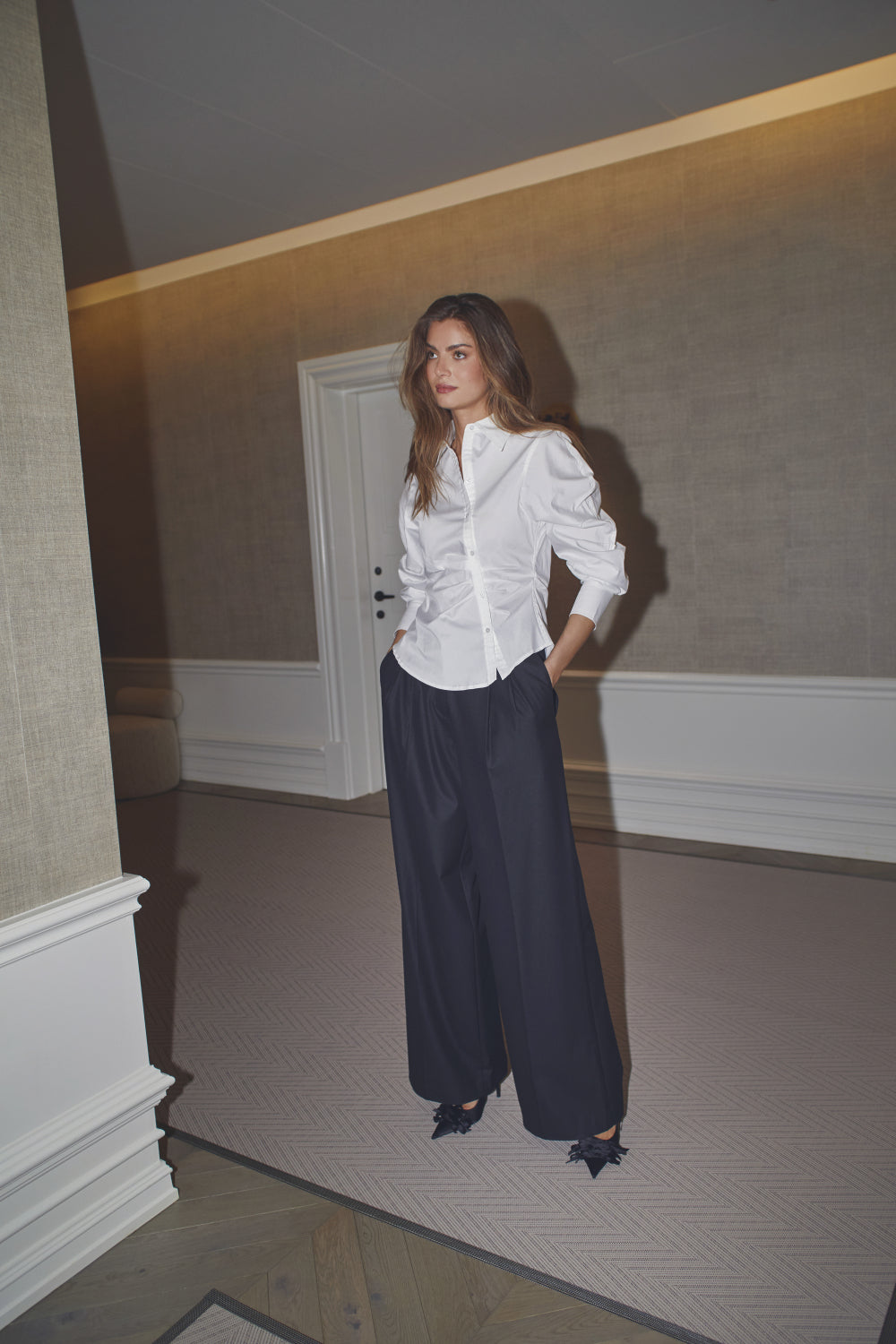 BLOUSE LS-*-UNI-WHITE