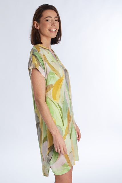 JURK KM PRINT GEEL/GROEN