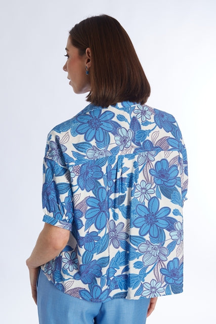 BLOES KM PRINT BLAUW