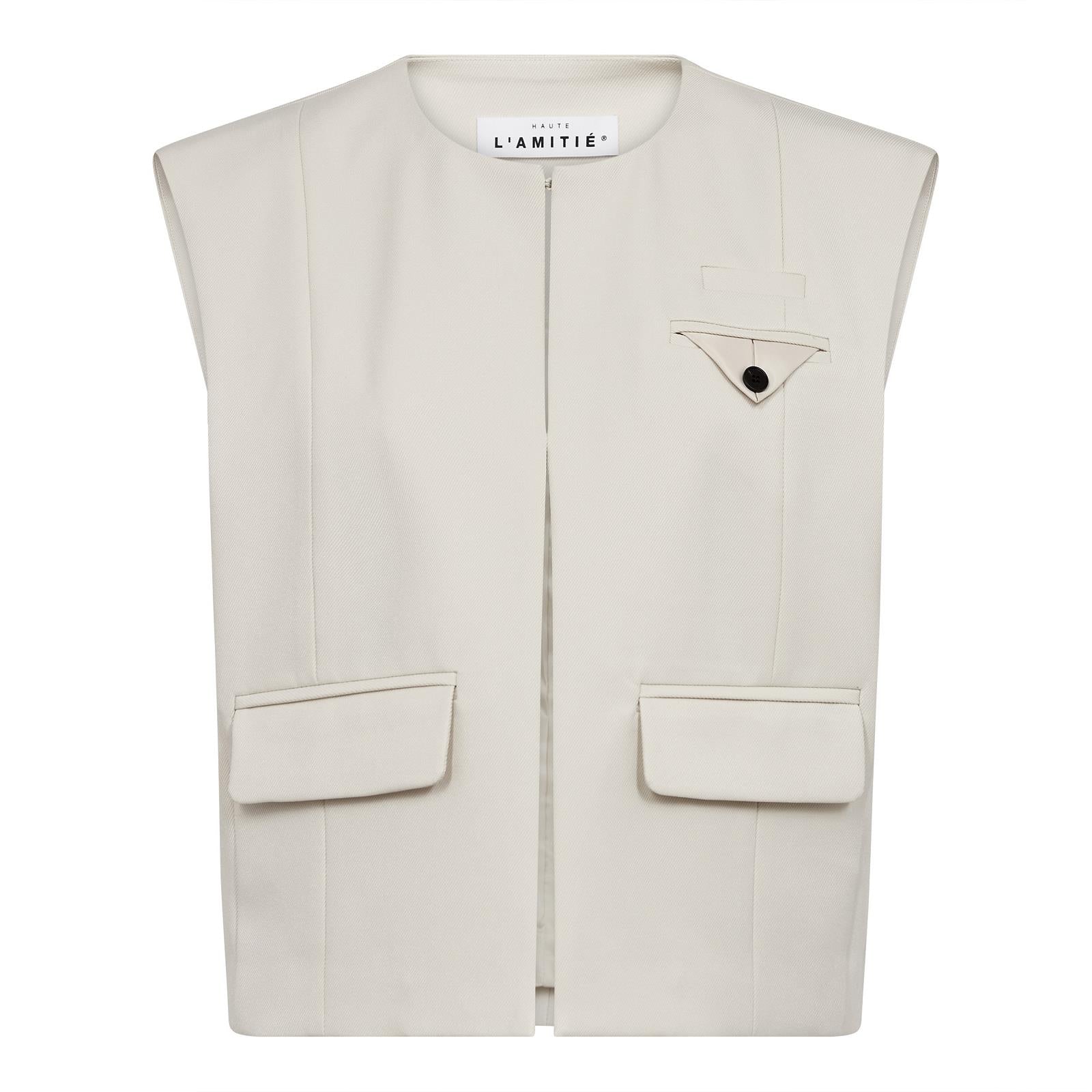 WAISTCOAT UNI ECRU