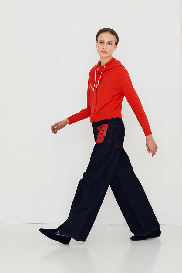 CARDIGAN+SJAAL UNI ORANJE